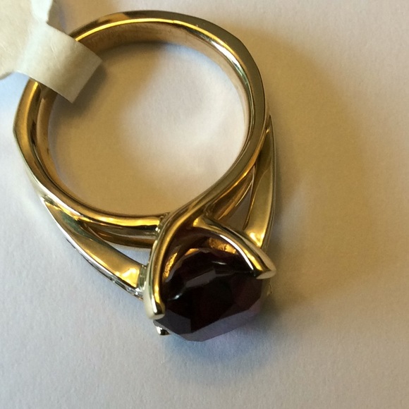FINAL SALE PRICE HUGE 14K Rhodolite Garnet & Diamond Ring - Picture 10 of 13